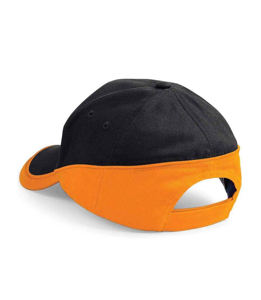 Casquette Teamwear Competition Noir Orange Beechfield-2