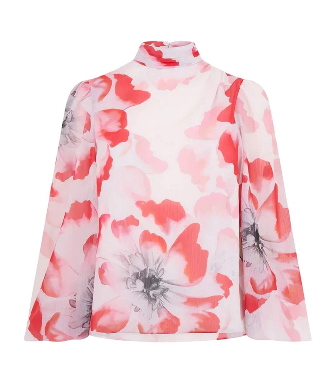 Blouse Manches Bouffantes Motif/style Floral Femme Blanc Cassé Ted Baker-2
