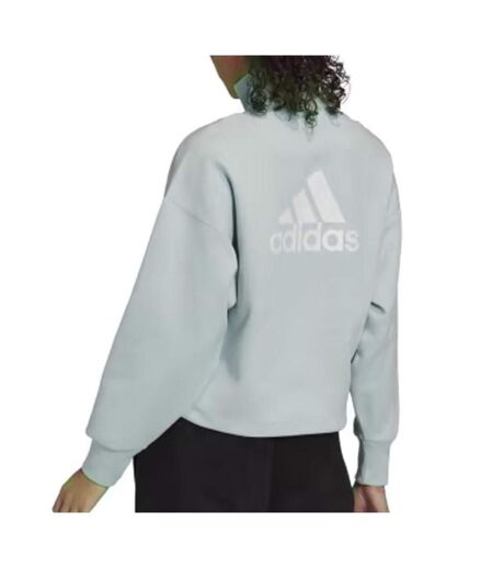 Sweat 2/4 de Zip Bleu Clair Femme Adidas HH9107 - L