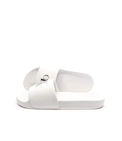 Claquettes blanches homme calvin klein jeans slide monogram - 36