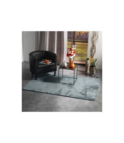 Tapis Uni en Flanelle Flanou 120x170cm Gris