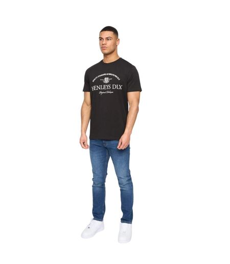 Mens Henclose Cotton T-shirt Black Henleys