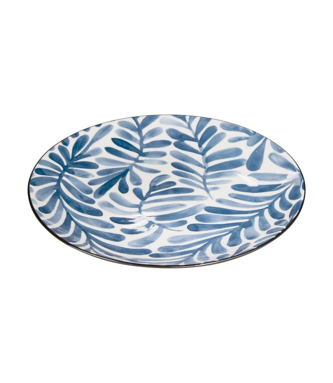Lot de 6 Assiettes à Dessert Umami Feuille 19cm Bleu-1