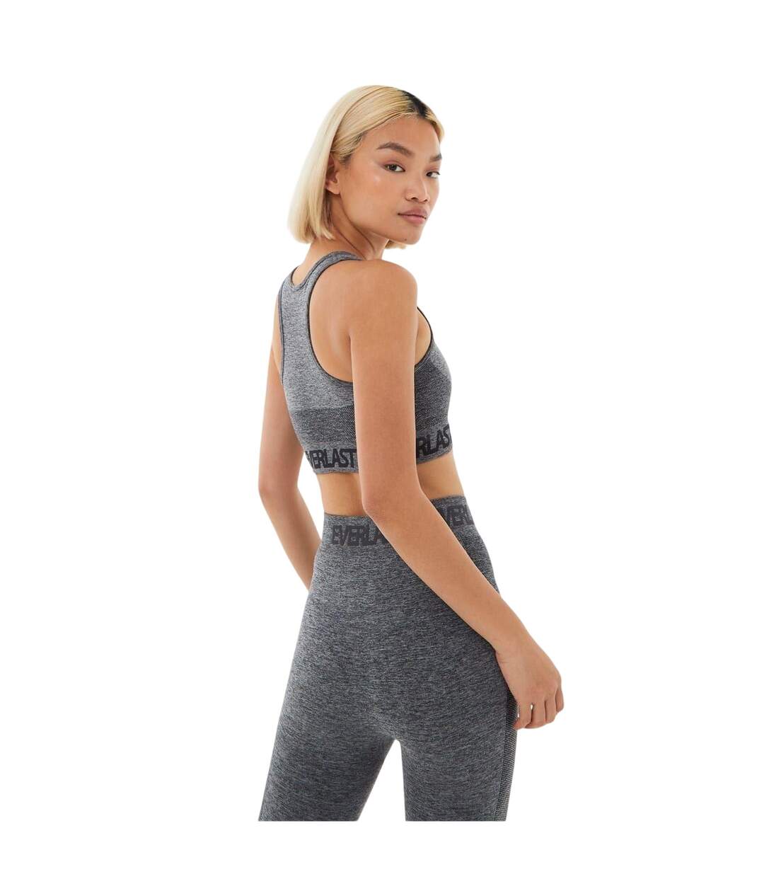 Brassière De Sport Motif/style Logo Femme Charbon Chiné Everlast-3