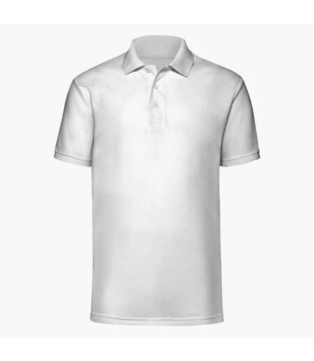 Jerzees Colours Mens Ultimate Cotton Short Sleeve Polo Shirt (White)