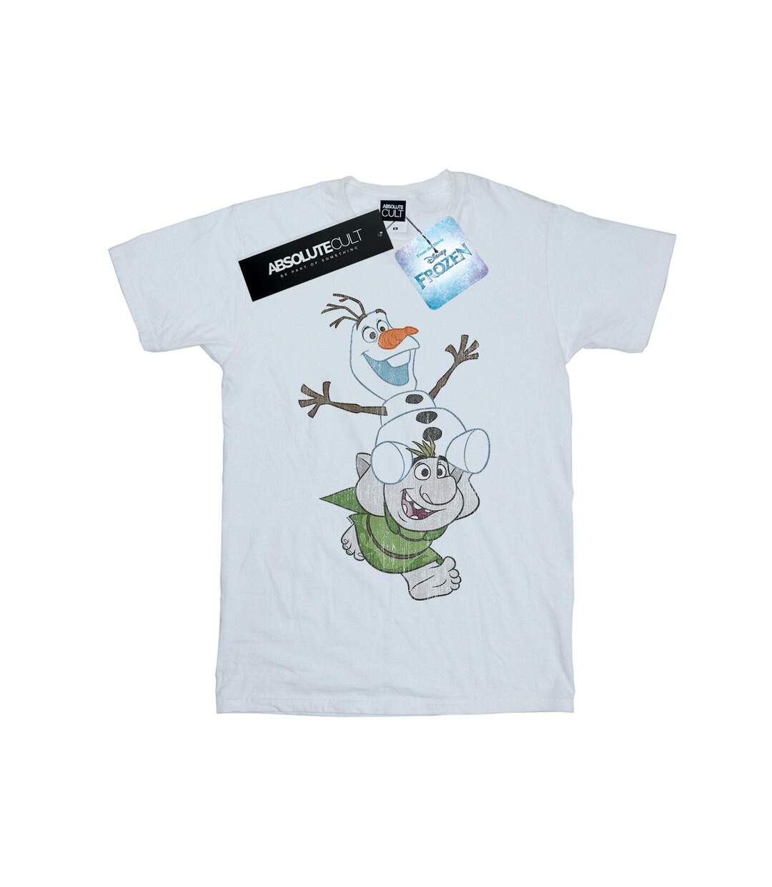 Disney - T-shirt FROZEN OLAF AND TROLL - Femme (Blanc) - UTBI24825-1