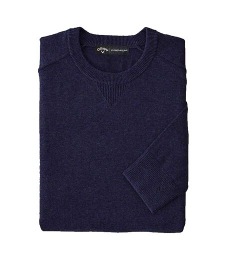 Pull Manches Longues Motif/style Uni Homme Bleu Indigo Chiné Callaway