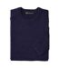 Pull Manches Longues Motif/style Uni Homme Bleu Indigo Chiné Callaway-1