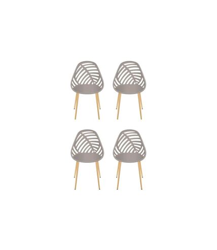 Lot de 4 Chaises de Jardin Alameda 83cm Taupe