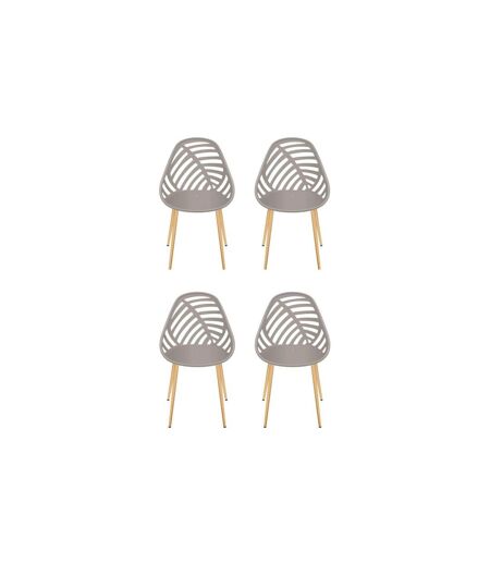 Lot de 4 Chaises de Jardin Alameda 83cm Taupe