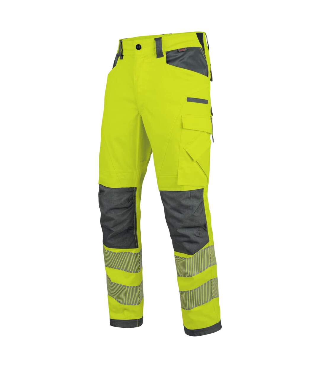 Mens Dynamic Stretch Work Trousers Fluorescent Yellow Result Safe-Guard-1