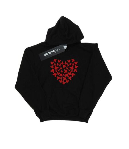 Disney - Sweat à capuche MICKEY MOUSE HEART SILHOUETTE - Femme (Noir) - UTBI10620