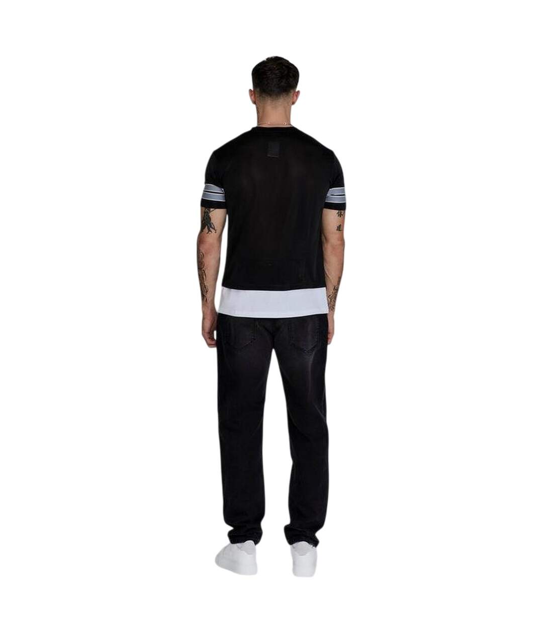 T-shirt Manches Courtes Homme Noir SikSilk-3