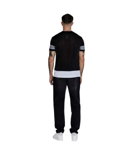 T-shirt Manches Courtes Homme Noir SikSilk