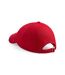 Beechfield Unisex Low Profile Heavy Cotton Drill Cap / Headwear (Pack of 2) (Classic Red)