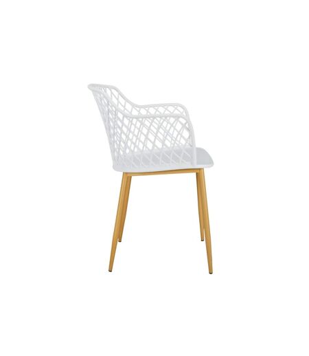 Lot de 4 Fauteuils Design Malaga 80cm Blanc