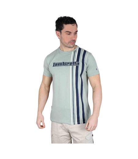 Mens Racing Stripe T-shirt Iceberg Green Lambretta
