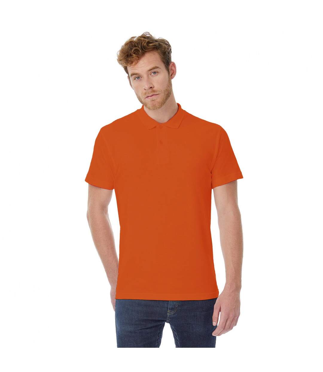 B&c Id.001 Polo À Manches Courtes Pour Hommes Orange B And C-1