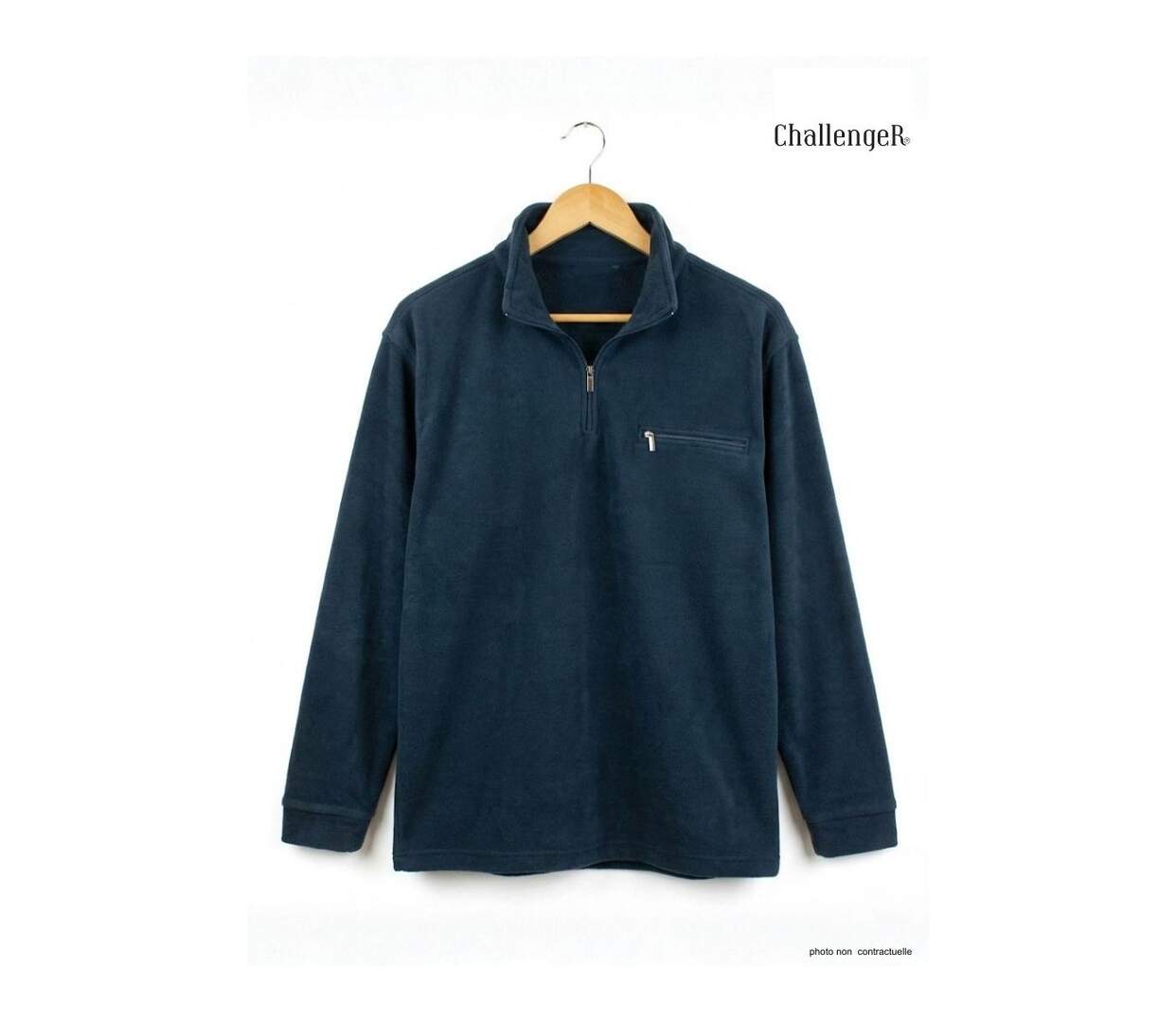 Sweat Polaire Col Zippé 1 Poche Caribou1 Challenger-5