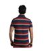 Mens sunbury stripe organic cotton polo shirt dark blue Weird Fish-4