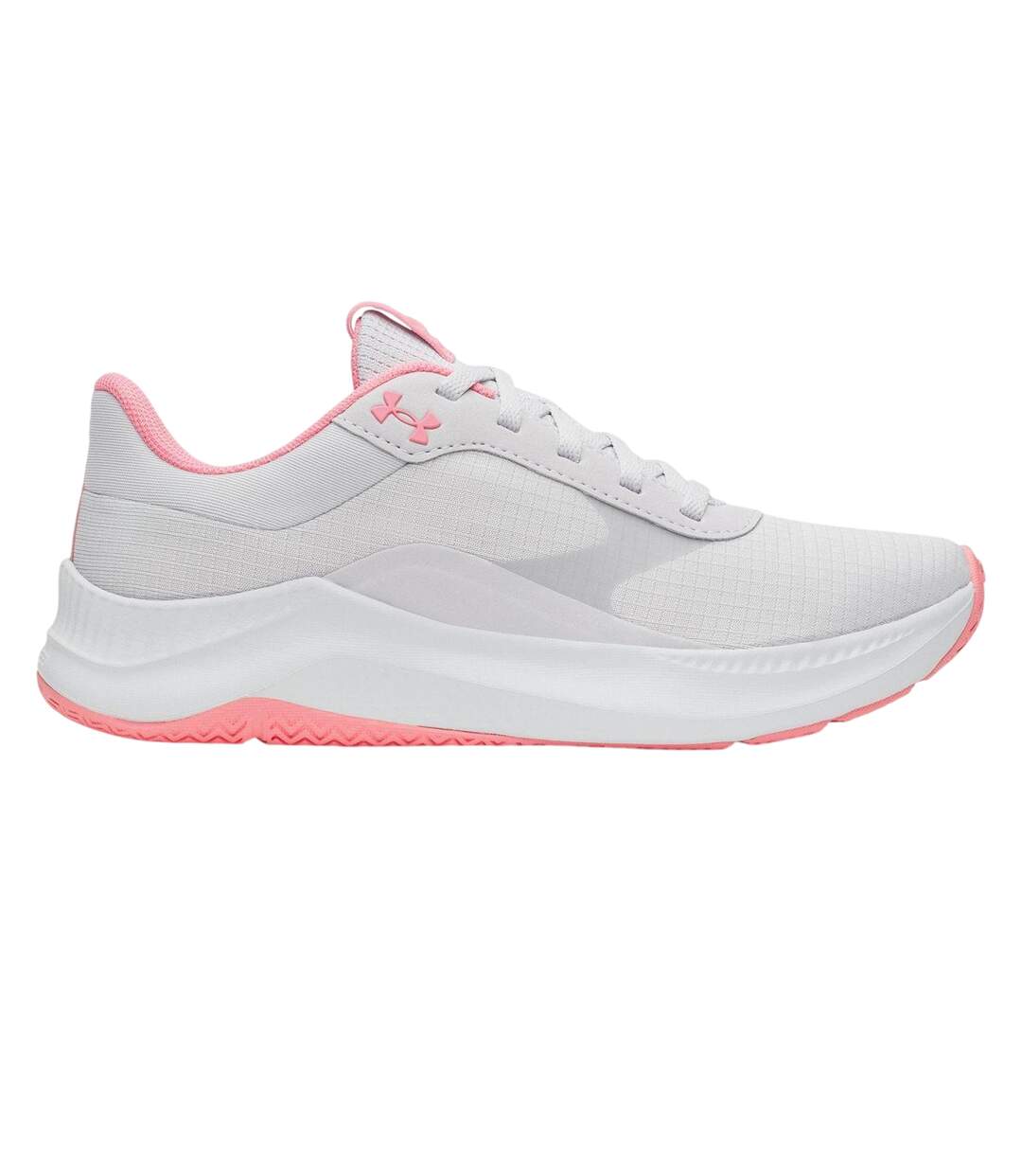 Womens/ladies Aurora Trainers Grey Pink Under Armour-1