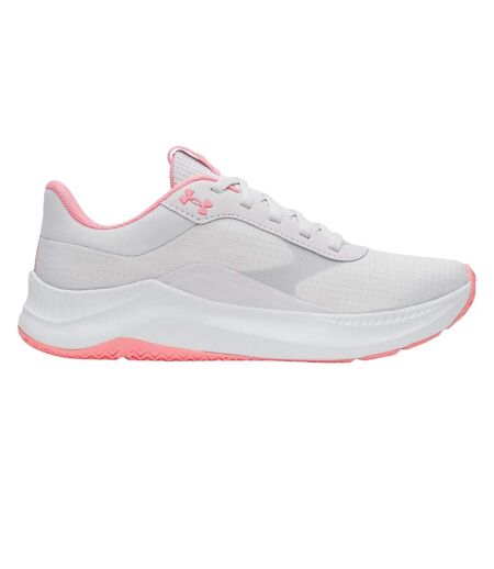 Womens/ladies Aurora Trainers Grey Pink Under Armour