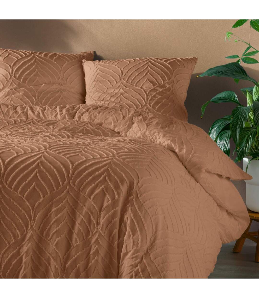 Parure de Lit 3 Pièces Heltie 240x220cm Mocha-2