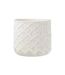 Cache-Pot Déco en Ciment Damier 33cm Blanc