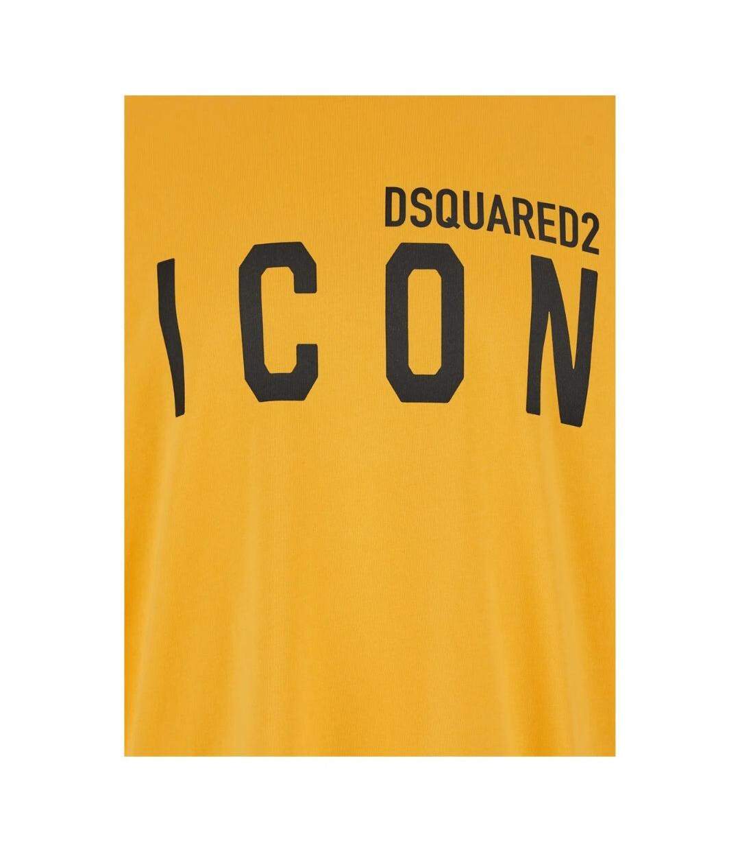 T-shirt Motif/style Grande Icône Adulte Jaune Noir DSquared2-3