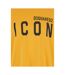 T-shirt Motif/style Grande Icône Adulte Jaune Noir DSquared2-3