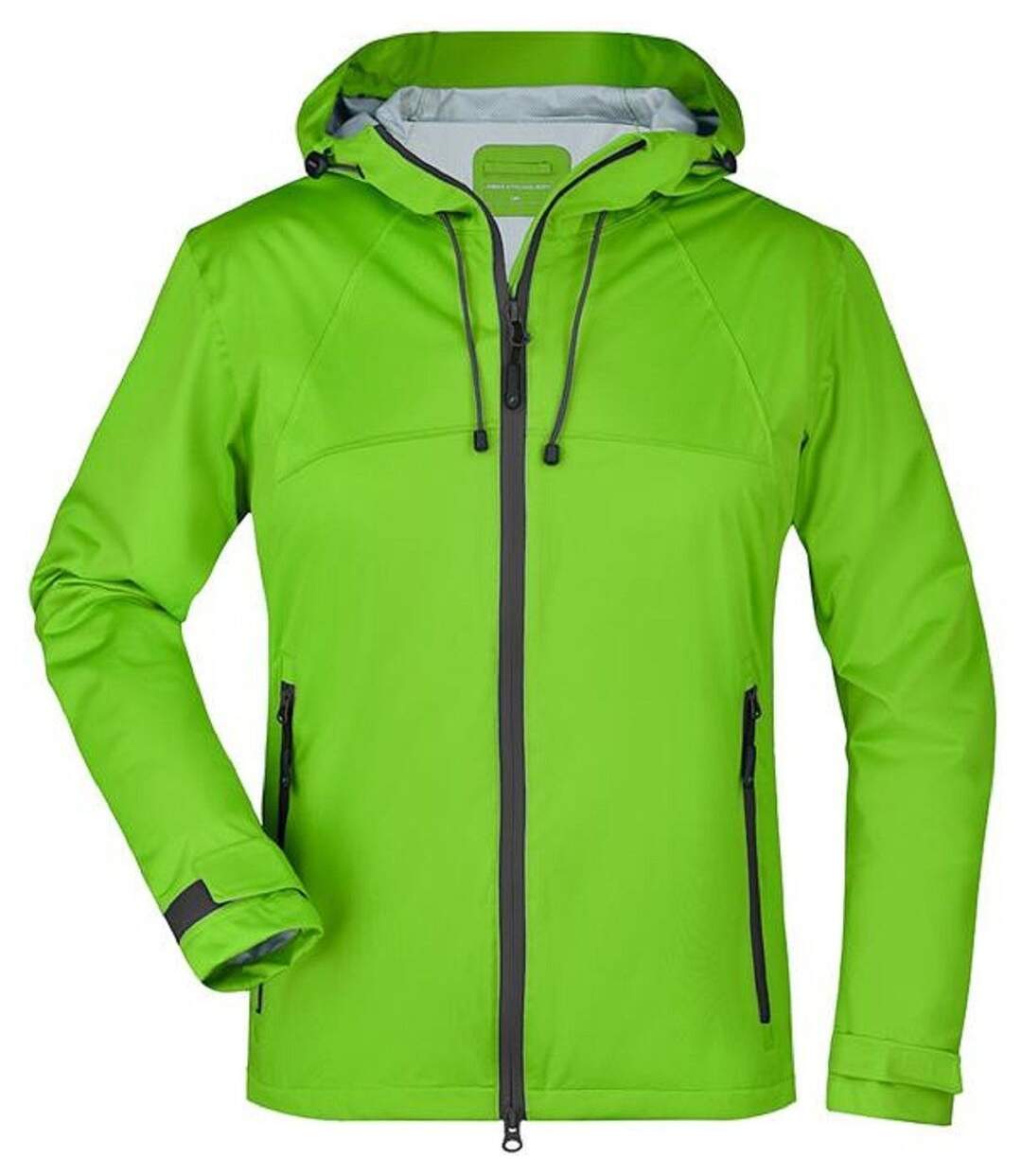 Veste softshell à capuche - Femme - JN1097 - vert et gris