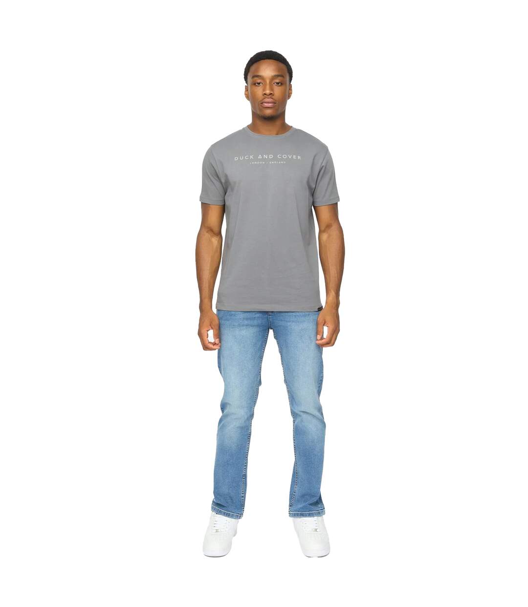 Mens Crytons Heavyweight T-shirt Petrol Duck And Cover-4