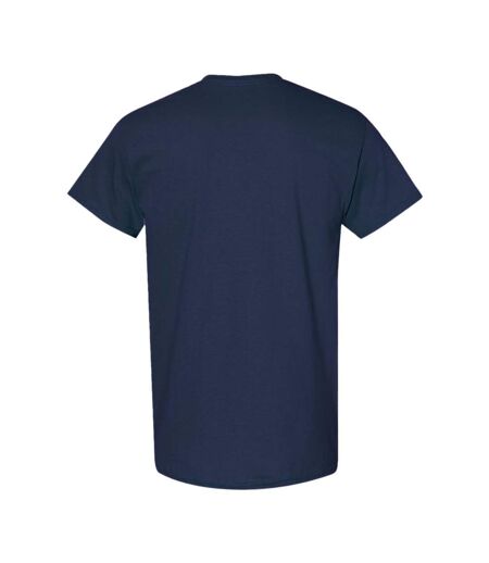 Gildan Mens Heavy Cotton Short Sleeve T-Shirt (Pack of 5) (Navy) - UTBC4807
