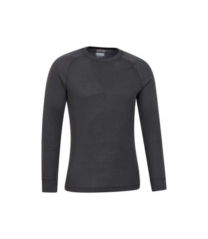 Mountain Warehouse Mens Talus Round Neck Long-Sleeved Thermal Top (Charcoal)