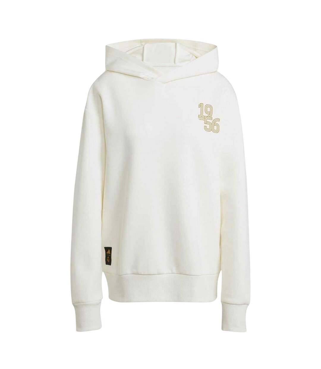 Sweat À Capuche Motif/style Real Madrid Cf 2025/2026 Homme Blanc Bleu Adidas-2
