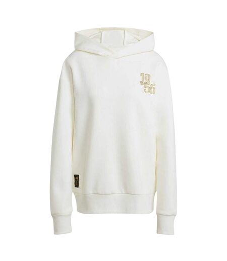 Sweat À Capuche Motif/style Real Madrid Cf 2025/2026 Homme Blanc Bleu Adidas