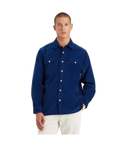 Mens Jackson Worker Corduroy Ribbed Overshirt Dark Blue Levis