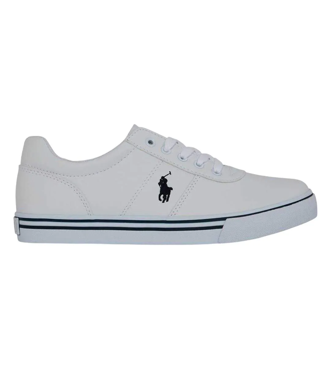 Womens/ladies Hanford Iii Leather Shoes White Navy Ralph Lauren-1