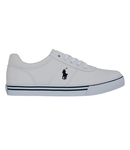 Womens/ladies Hanford Iii Leather Shoes White Navy Ralph Lauren