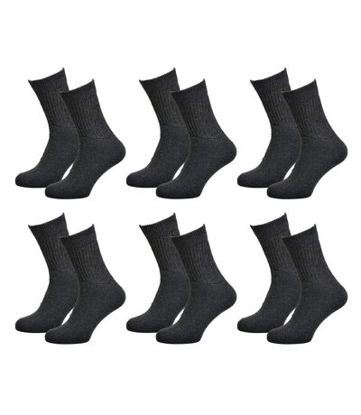 Chaussettes homme C17 JEANS Confort et qualité -Assortiment modèles photos selon arrivages- Pack de 6 paires C17 jeans Tennis anthracite