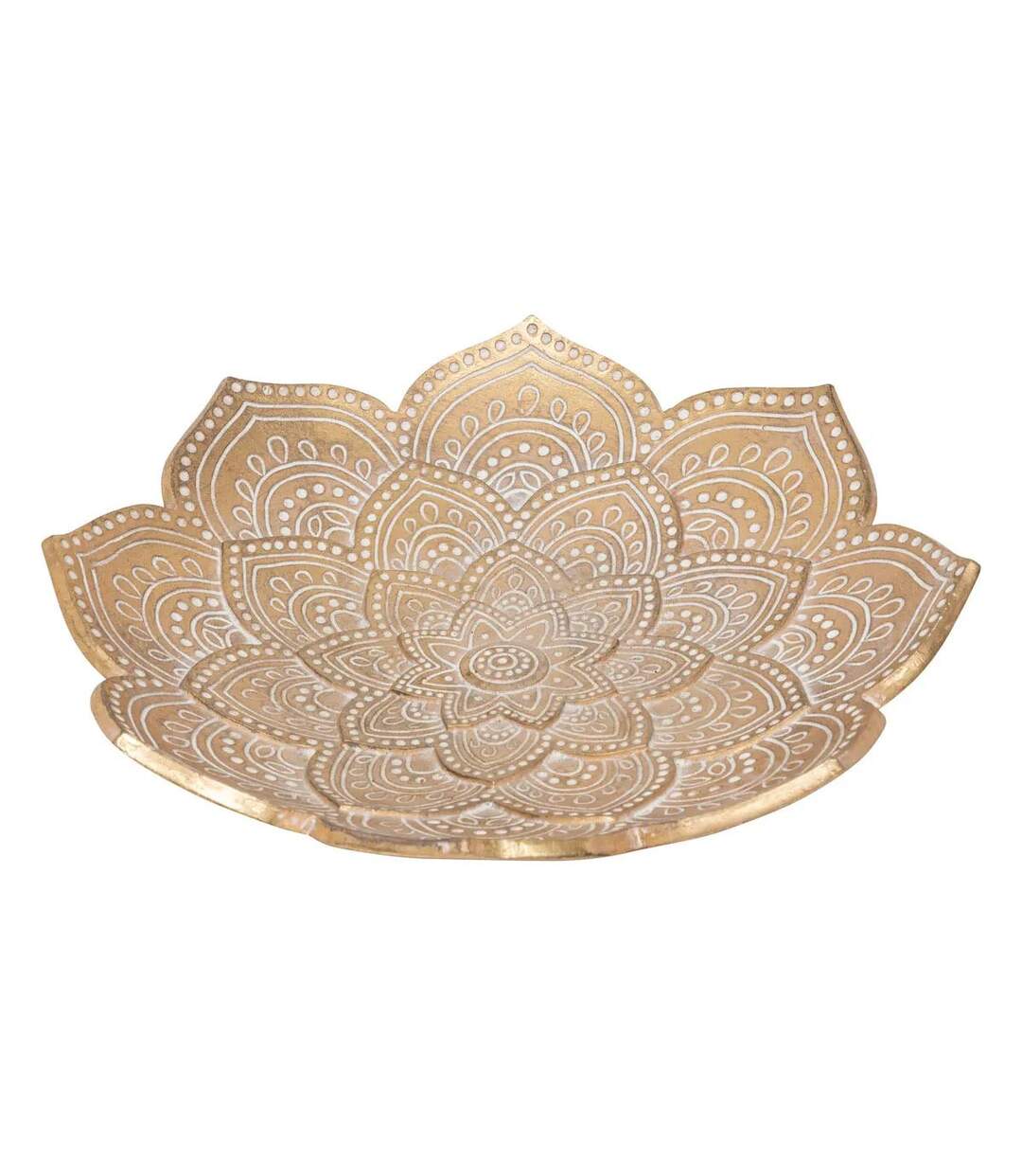 Coupelle Déco en Résine Oasis 29cm Doré-1