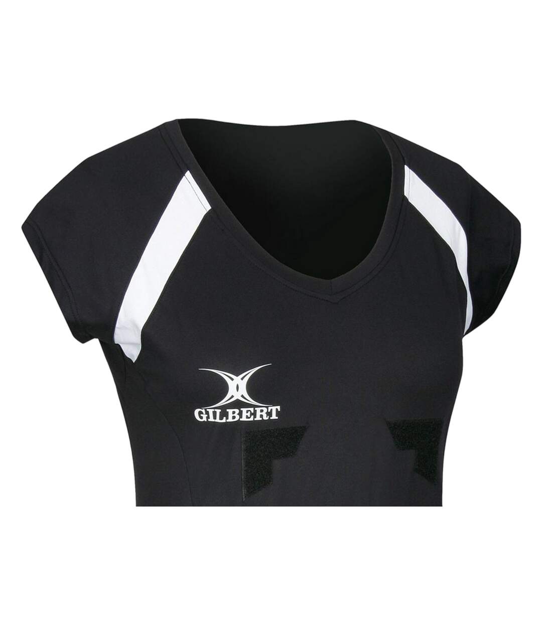 Womens/ladies Helix Slim Rugby Shirt Black Gilbert-2