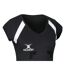 Womens/ladies Helix Slim Rugby Shirt Black Gilbert-2