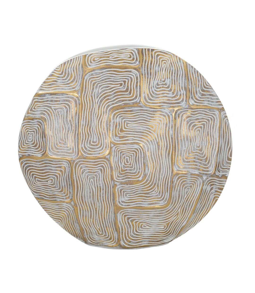 Vase Design en Résine Elips 36cm Or-1