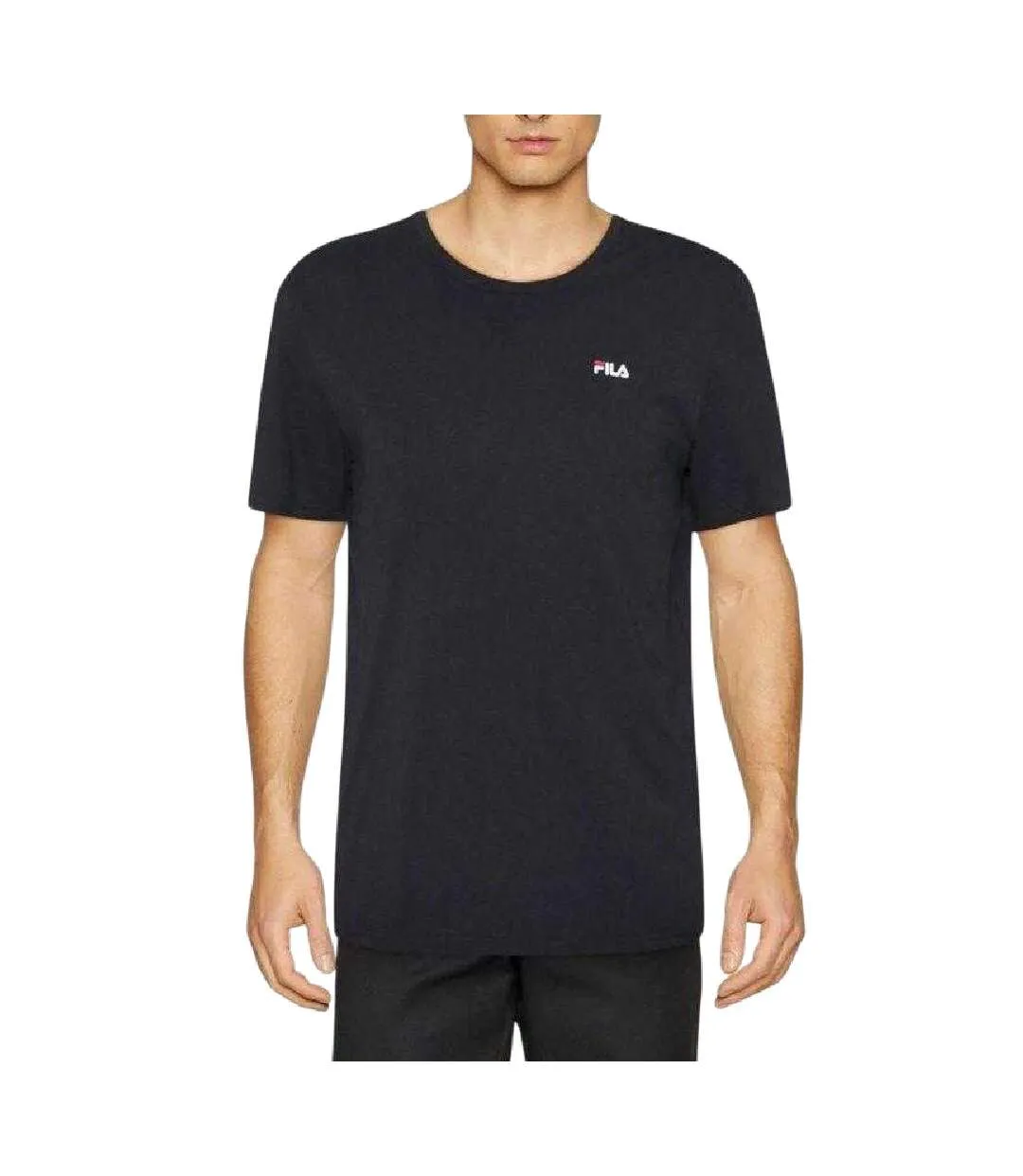 Pack Of 2  Mens Brod Cotton T-shirt  White Black Fila-3
