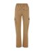Womens/ladies Twill High Waist Cargo Trousers Union Beige Urban Classics-2