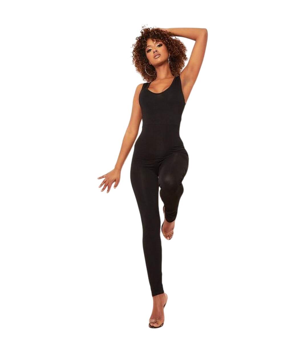 Combinaison Sans Manches Femme Noir Missy Empire-3