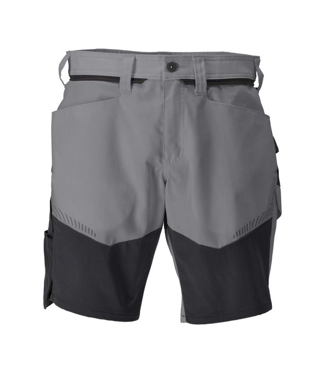 Mens Customised Work Shorts Stone Grey Black Mascot-1