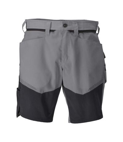 Mens Customised Work Shorts Stone Grey Black Mascot