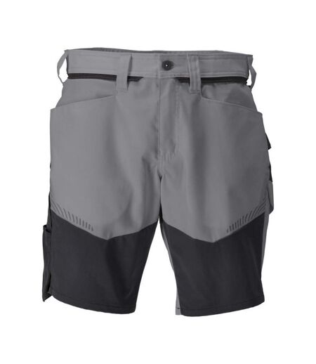 Mens Customised Work Shorts Stone Grey Black Mascot